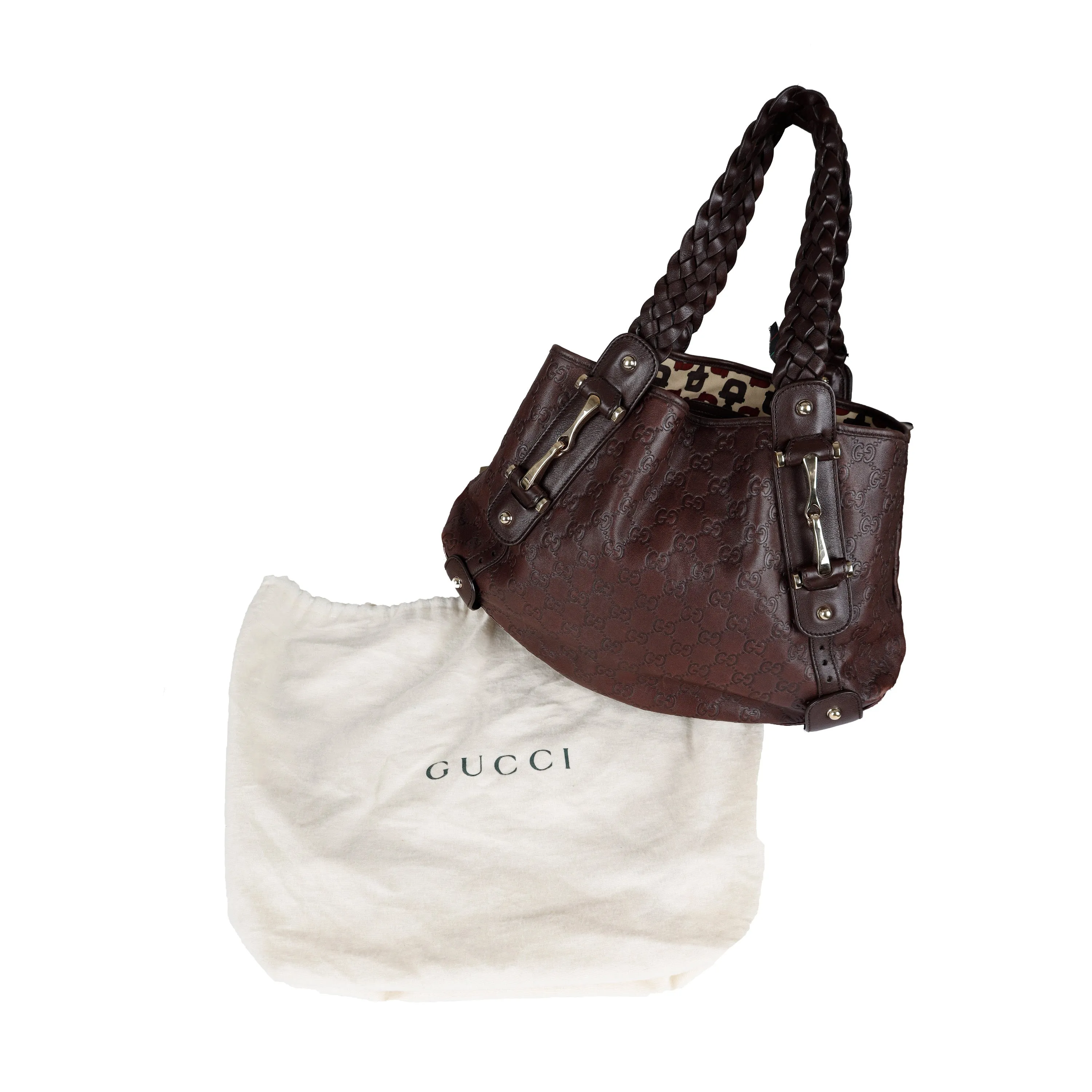 Gucci Guccissima Horsebit Pelham Shoulder Bag - '10s
