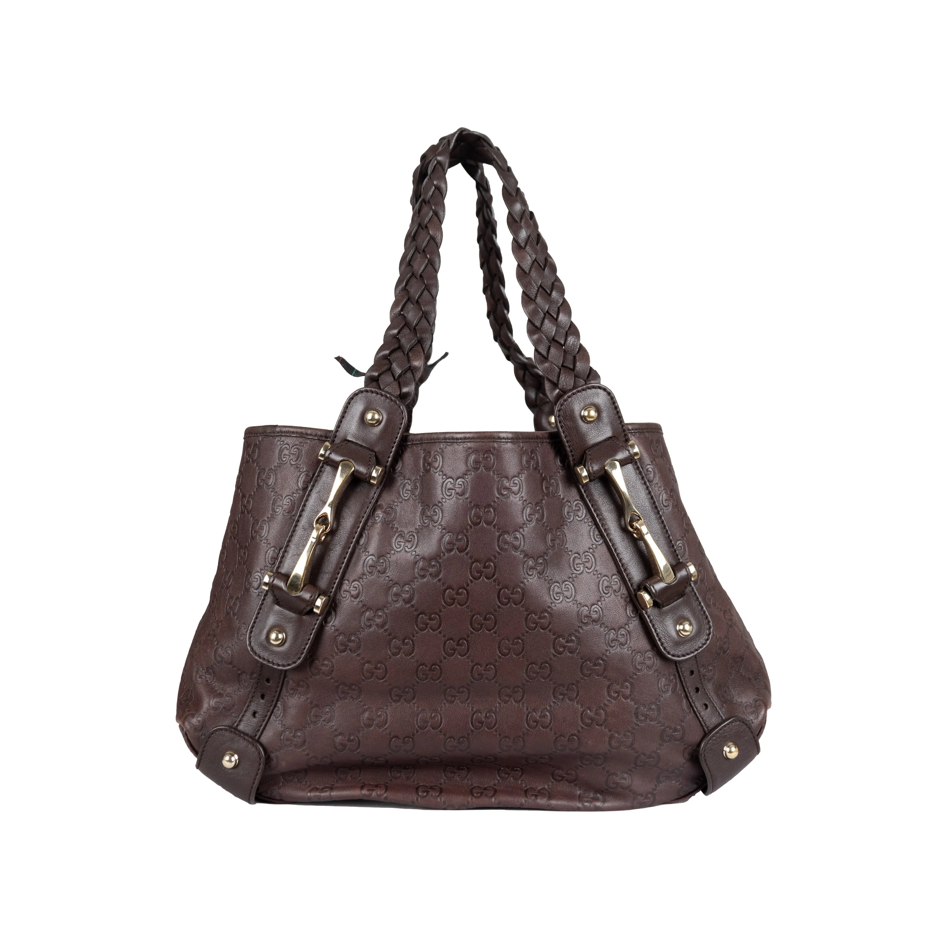 Gucci Guccissima Horsebit Pelham Shoulder Bag - '10s