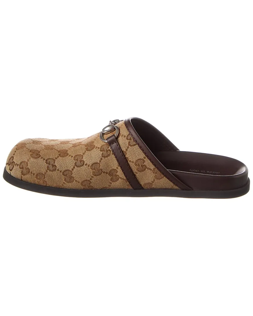 Gucci Horsebit GG Canvas Mule