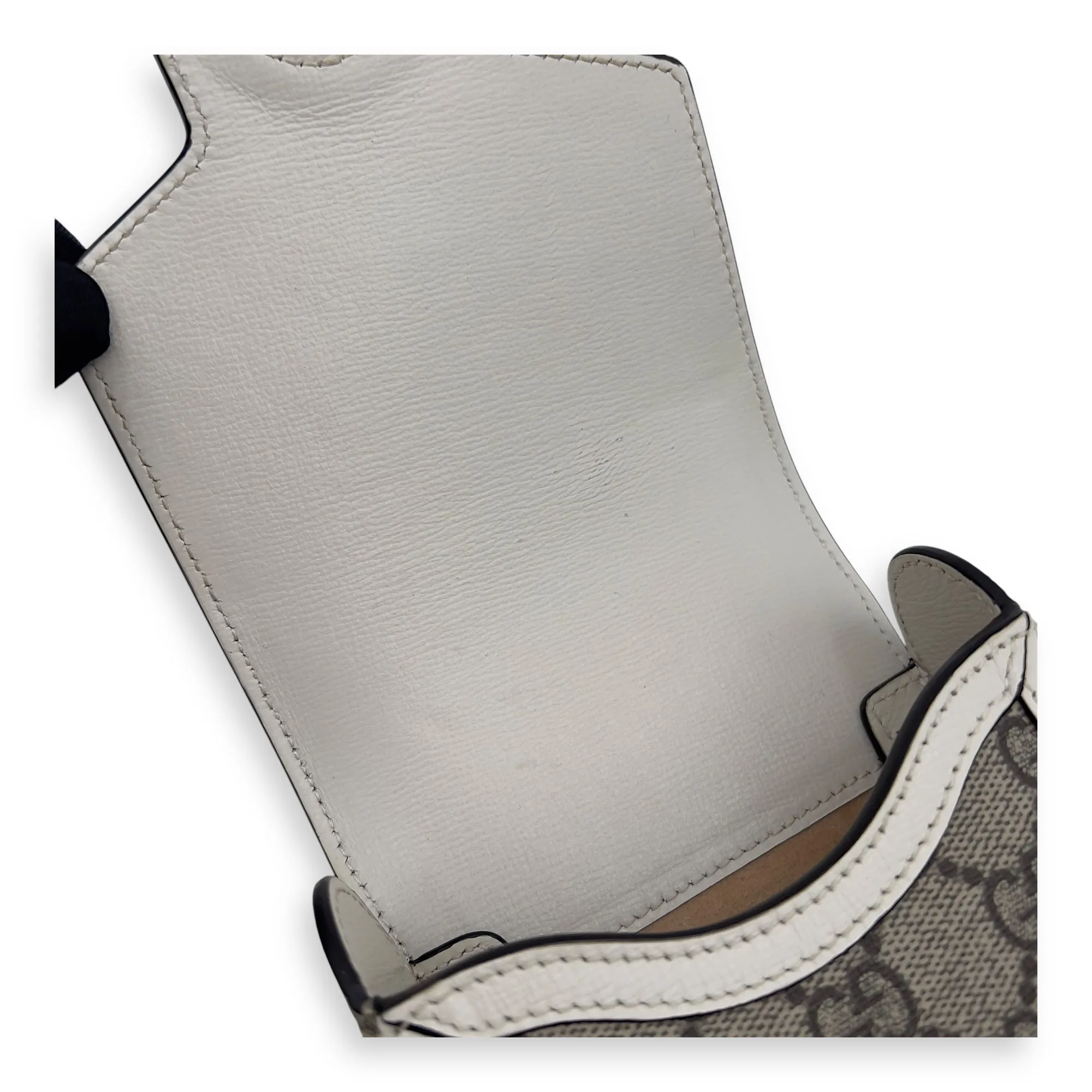 Horsebit 1955 Brown Crossbody Bag in Monogram Coated Canvas, Gold hardware