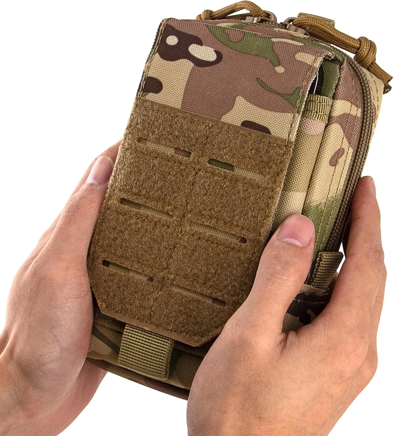IronSeals Multi-Purpose Tactical Molle Pouch Waist Bag for Mobile Phone Belt Pouch Holster Cover Case for iPhone 16 Pro Max/16 Pro/16/15 Pro Max/14 Pro Max/13 Pro Max/12/11 Pro Max