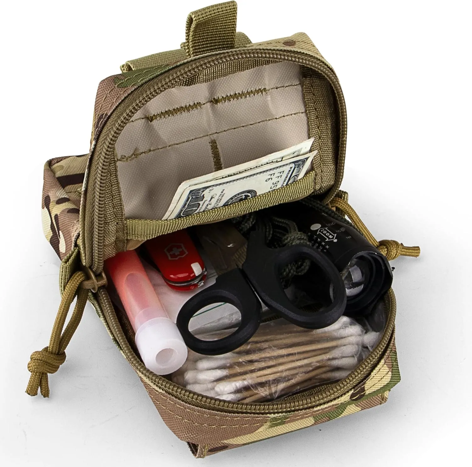 IronSeals Multi-Purpose Tactical Molle Pouch Waist Bag for Mobile Phone Belt Pouch Holster Cover Case for iPhone 16 Pro Max/16 Pro/16/15 Pro Max/14 Pro Max/13 Pro Max/12/11 Pro Max