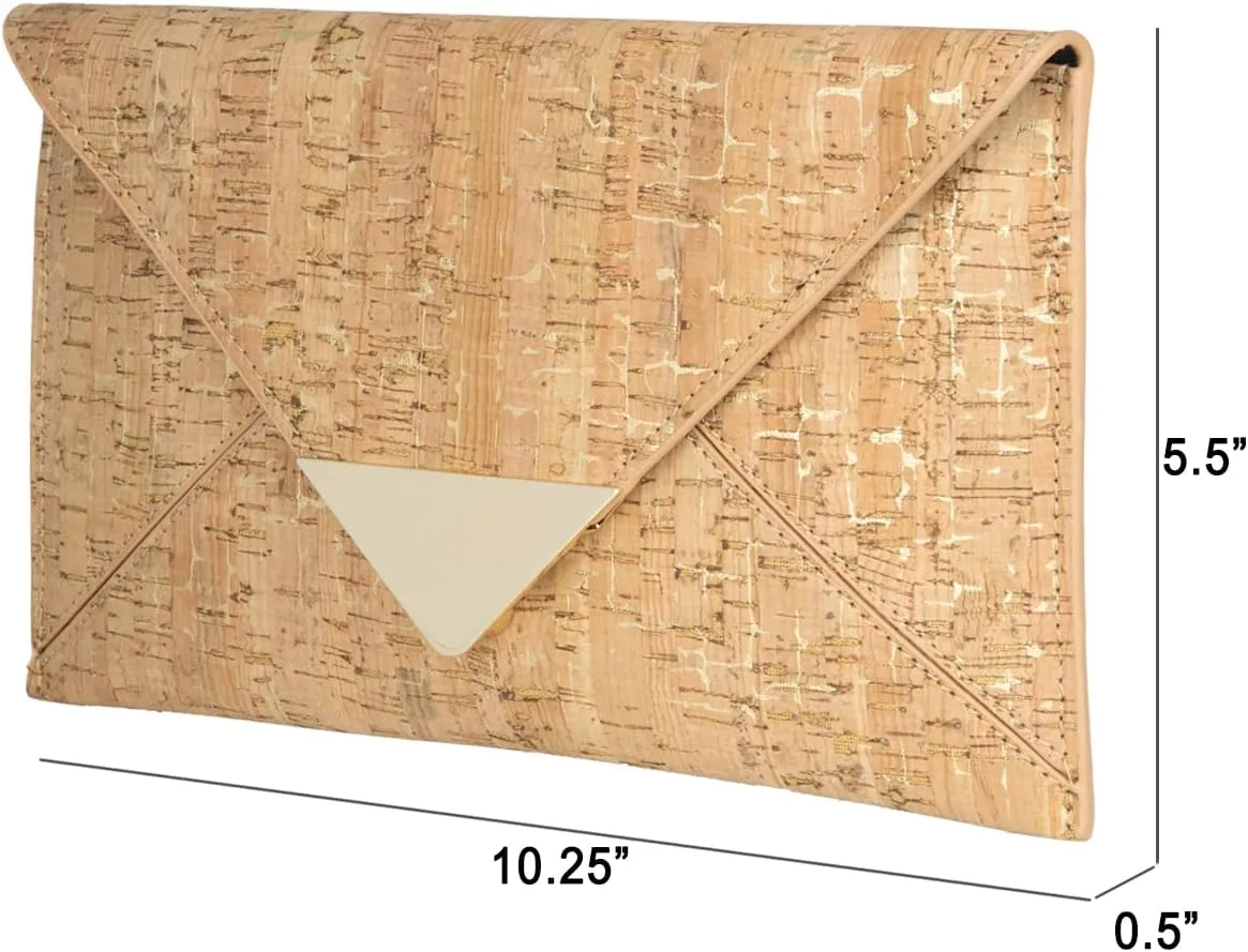 JNB Cork Envelope Flat Clutch