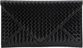 JNB Faux Patent Leather Glossy Envelope Clutch