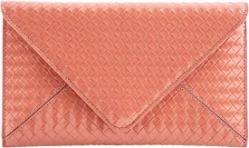 JNB Faux Patent Leather Glossy Envelope Clutch