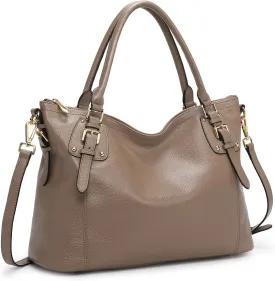 Kattee Leather Handbags Tote Shoulder Bag for Woman Satchel Designer Purse Top Handles Crossbody Bag Large Capacity
