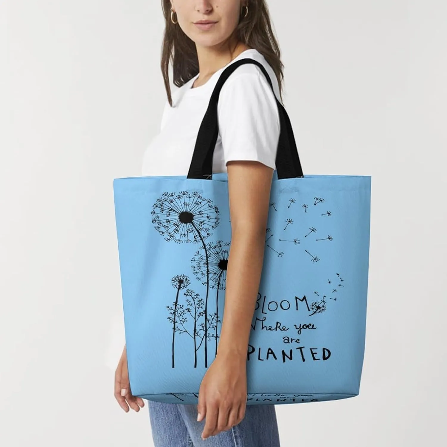 Large Tote Top Handle Bag, Shopping Handbag Big Polyester Shoulder Hand Bags