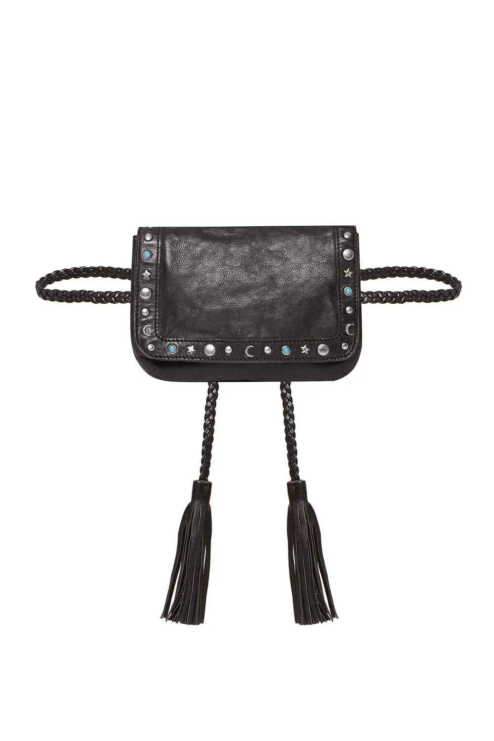 LEATHER WAIST BAG BLACK