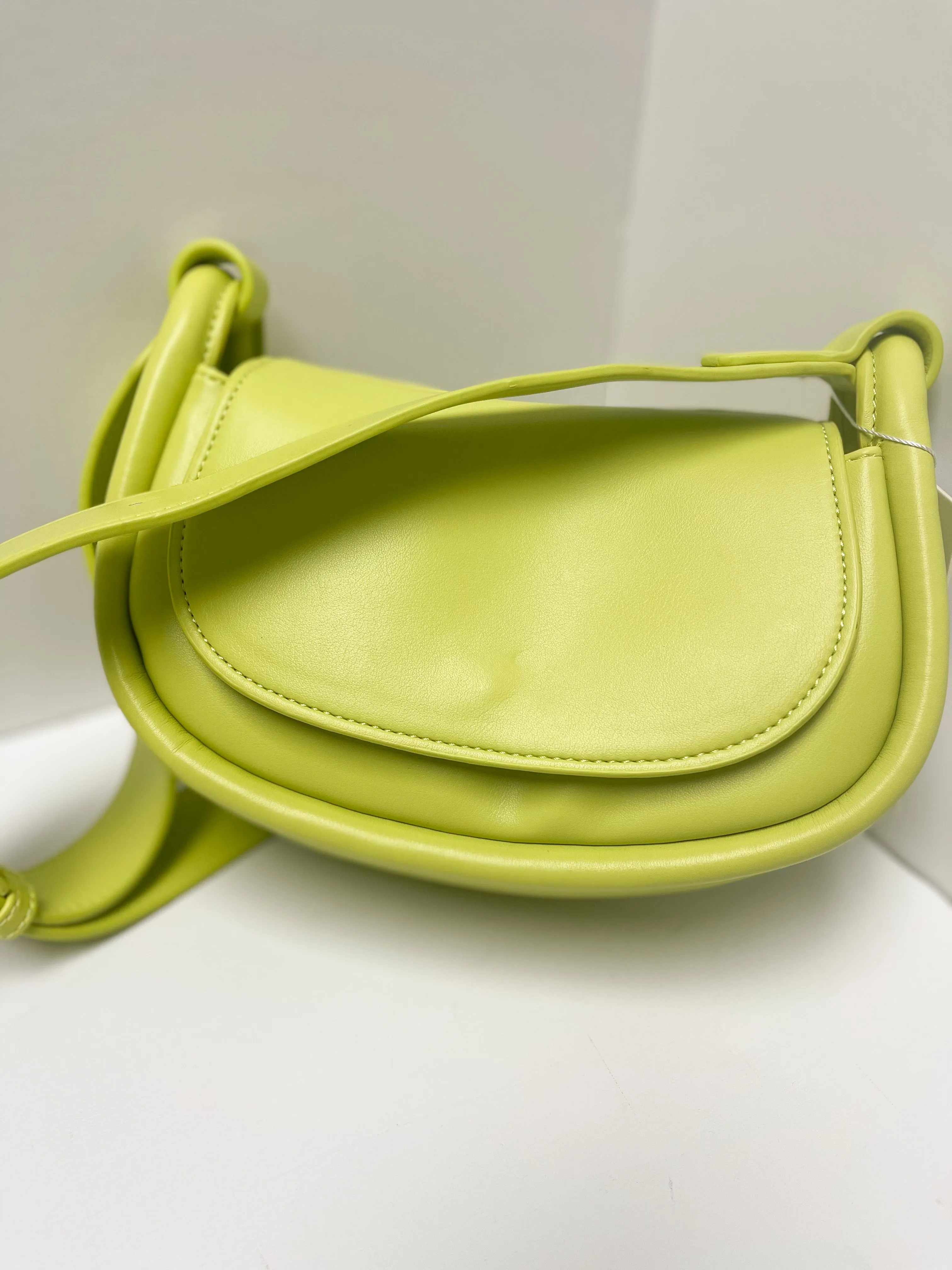 Lime Crossbody Bag with Flap
