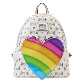 Lisa Frank Mini Backpack with Waist Bag Rainbow Heart Lougefly
