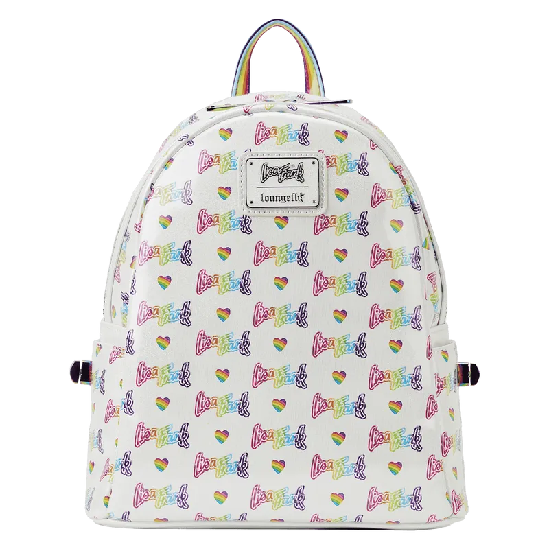 Lisa Frank Mini Backpack with Waist Bag Rainbow Heart Lougefly