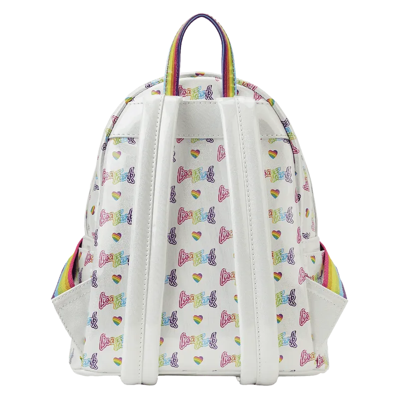 Lisa Frank Mini Backpack with Waist Bag Rainbow Heart Lougefly
