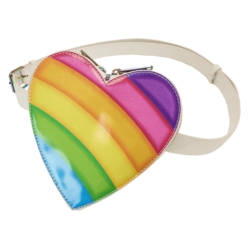Lisa Frank Mini Backpack with Waist Bag Rainbow Heart Lougefly