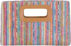 Natural Straw Flat Clutch Women 2025 Boho Purse Top Handle Crossbody Handbag Stylish Woven Envelope Wallet Evening
