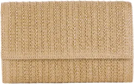 Natural Straw Flat Clutch Women 2025 Boho Purse Top Handle Crossbody Handbag Stylish Woven Envelope Wallet Evening