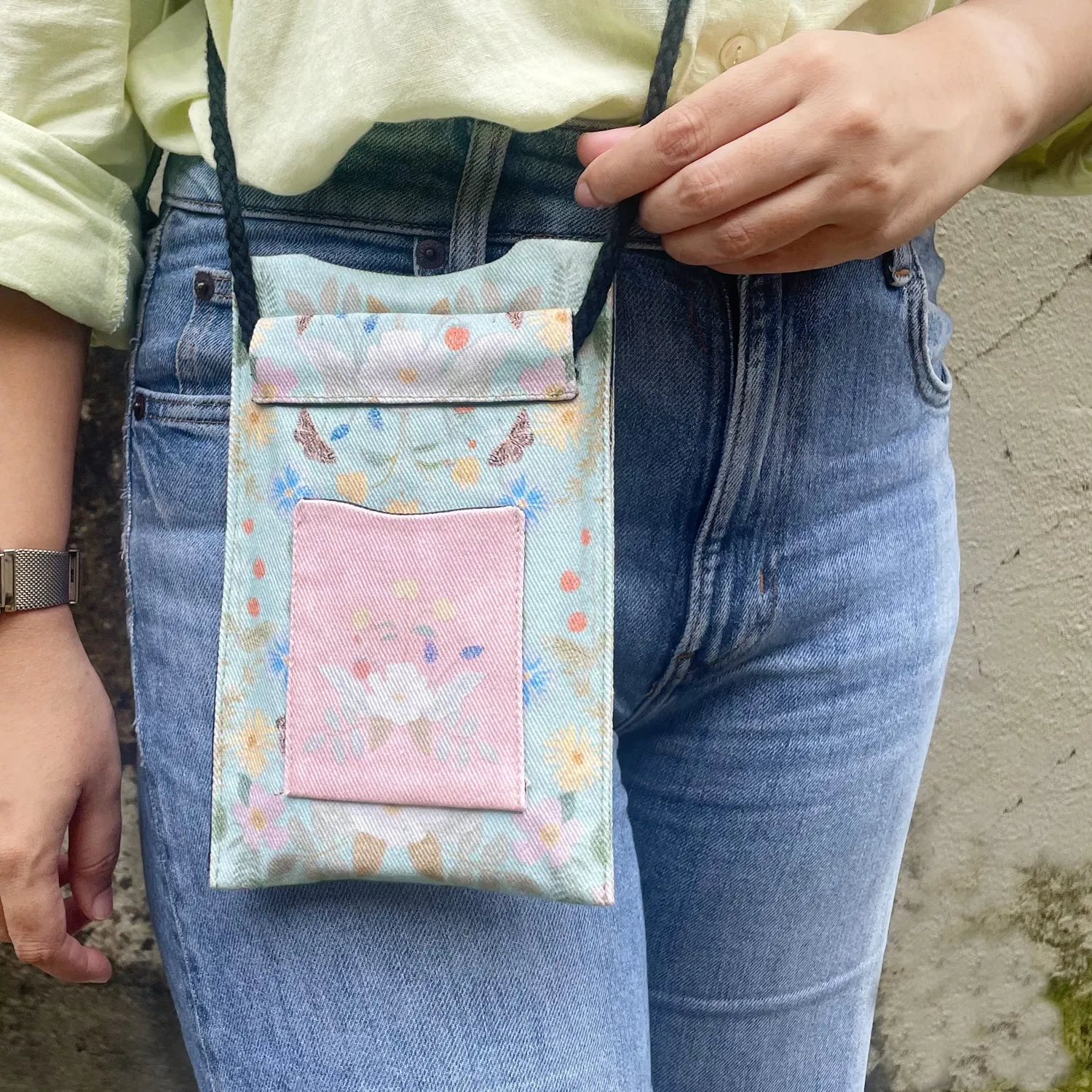 Pale Blooms Walking Cross Body Sling