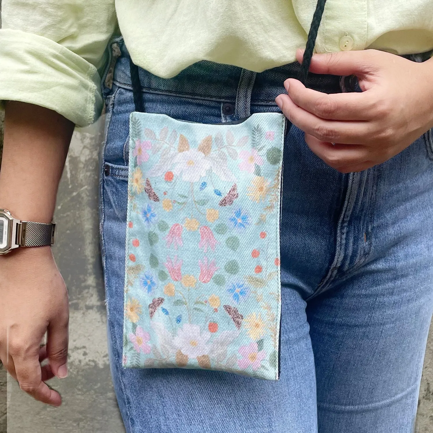 Pale Blooms Walking Cross Body Sling