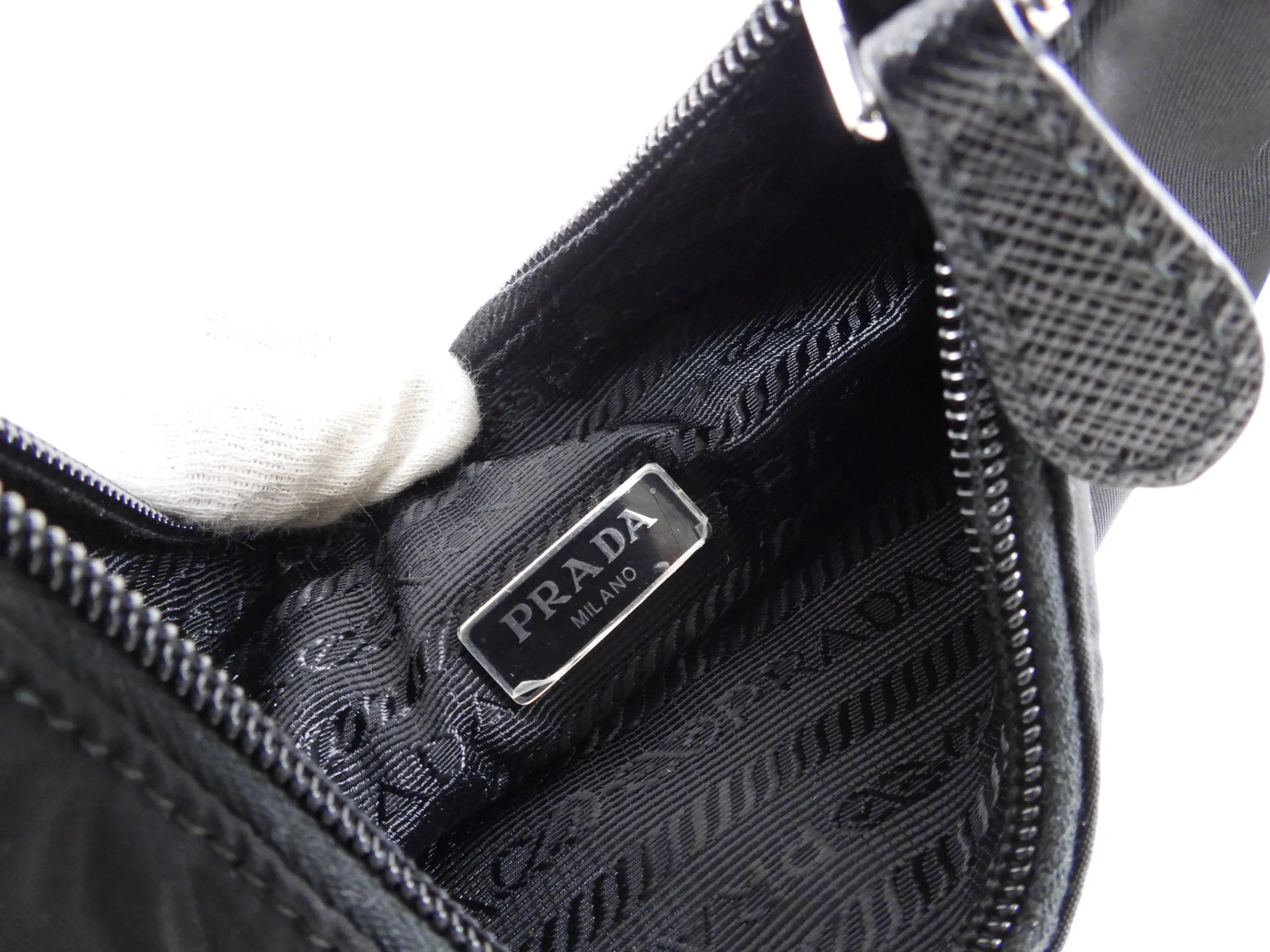Prada Black Nylon Mini Re Edition 2005 Bag