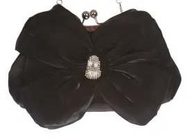 Satin Bow Clutch Purse Bling Rhinestone Clutch Evening Bag