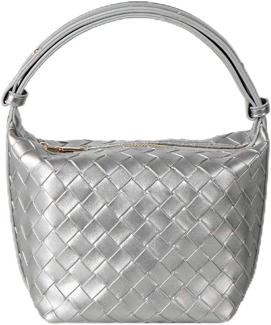 Small Size Leather Woven Women's Tote Bag Woven Leather Mini Lightweight Luxury Crossbody