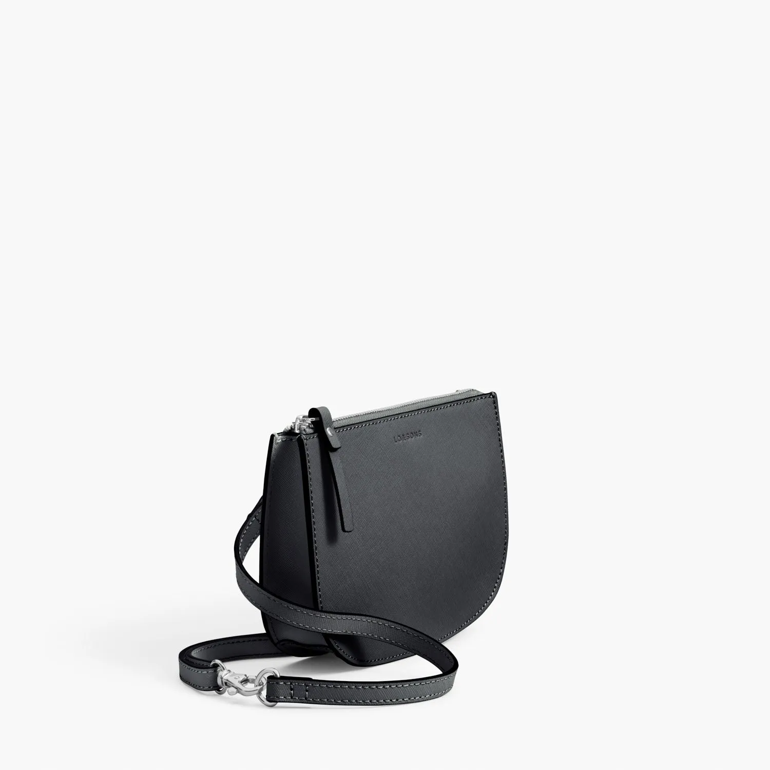 The Waverley 2 - Saffiano Leather - Dark Grey / Silver / Azure
