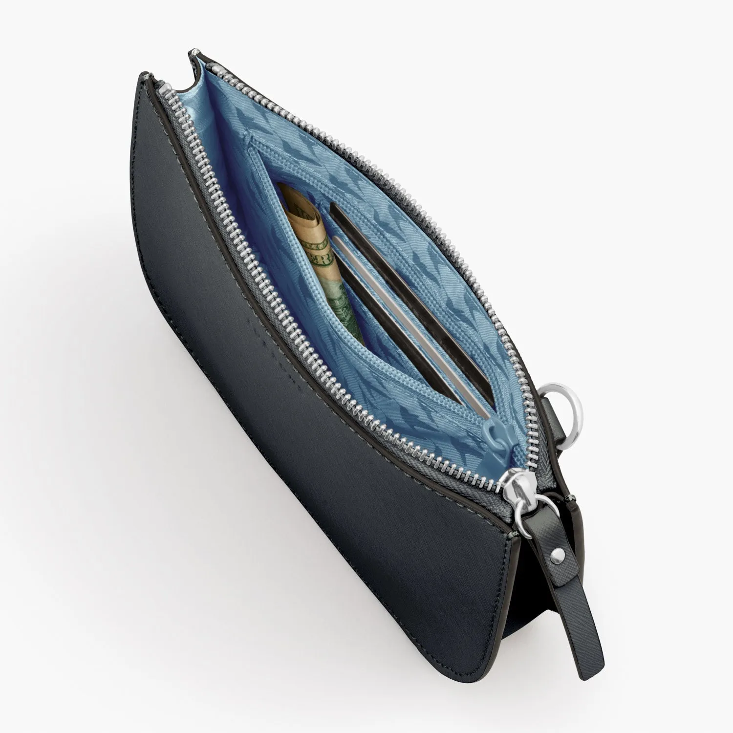 The Waverley 2 - Saffiano Leather - Dark Grey / Silver / Azure