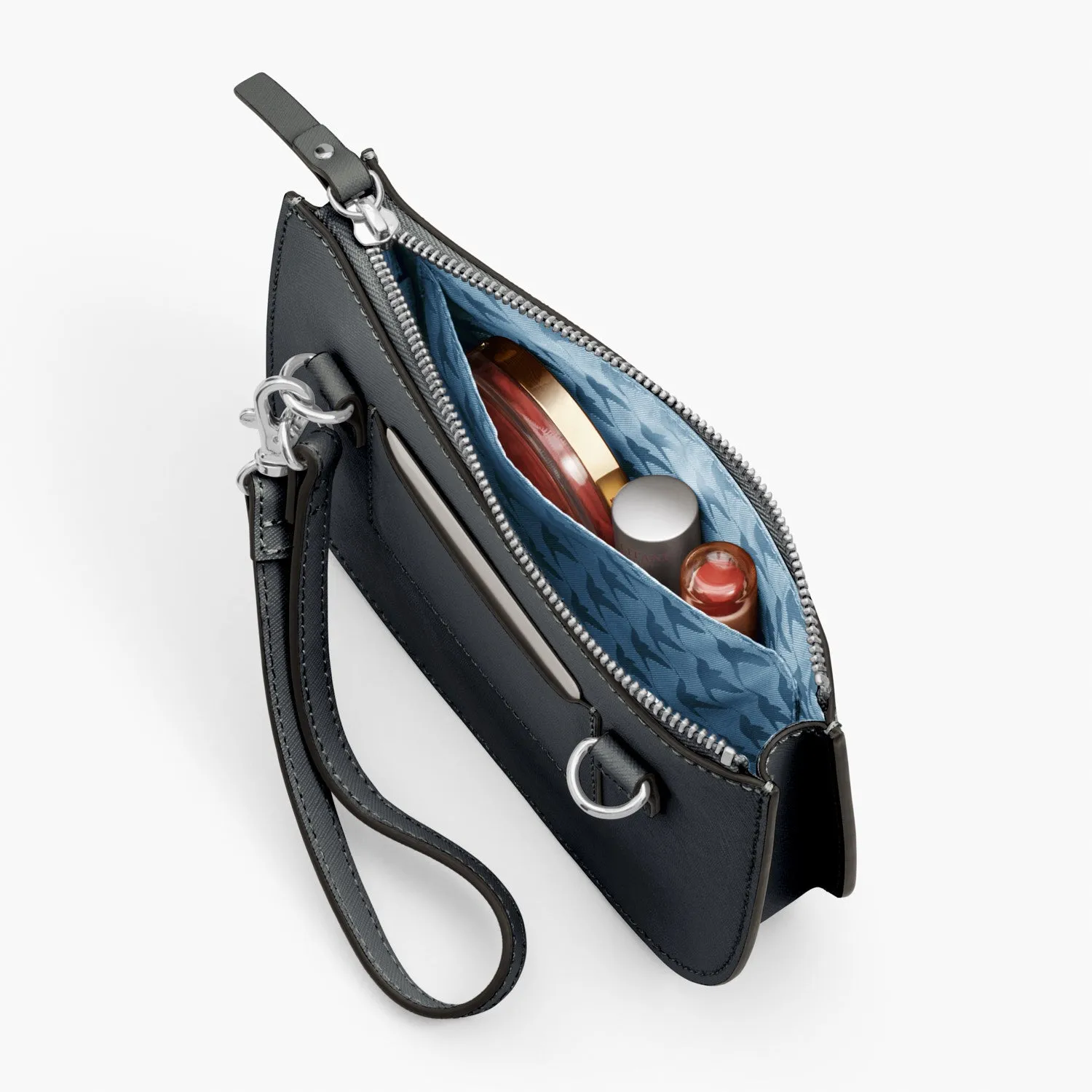 The Waverley 2 - Saffiano Leather - Dark Grey / Silver / Azure