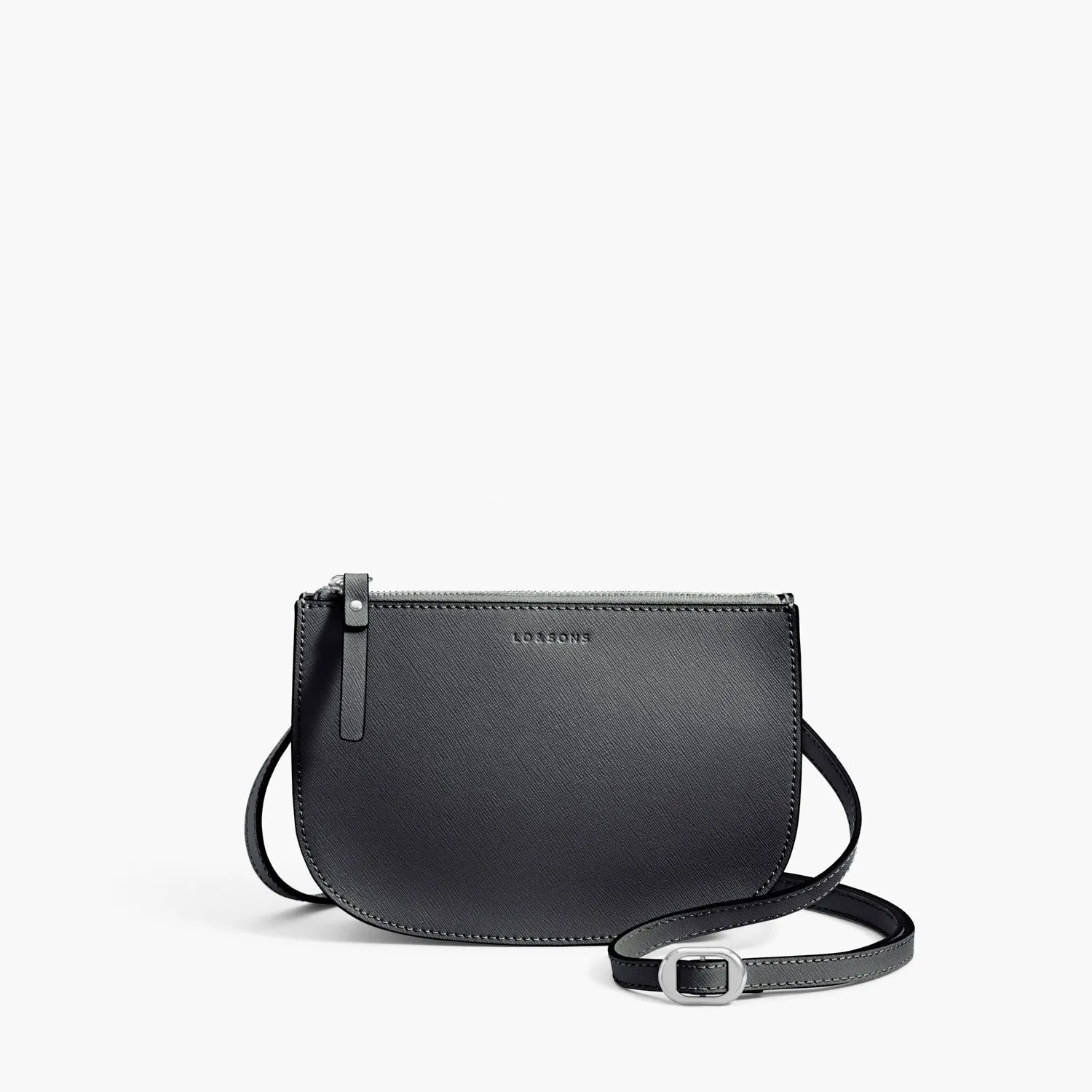 The Waverley 2 - Saffiano Leather - Dark Grey / Silver / Azure