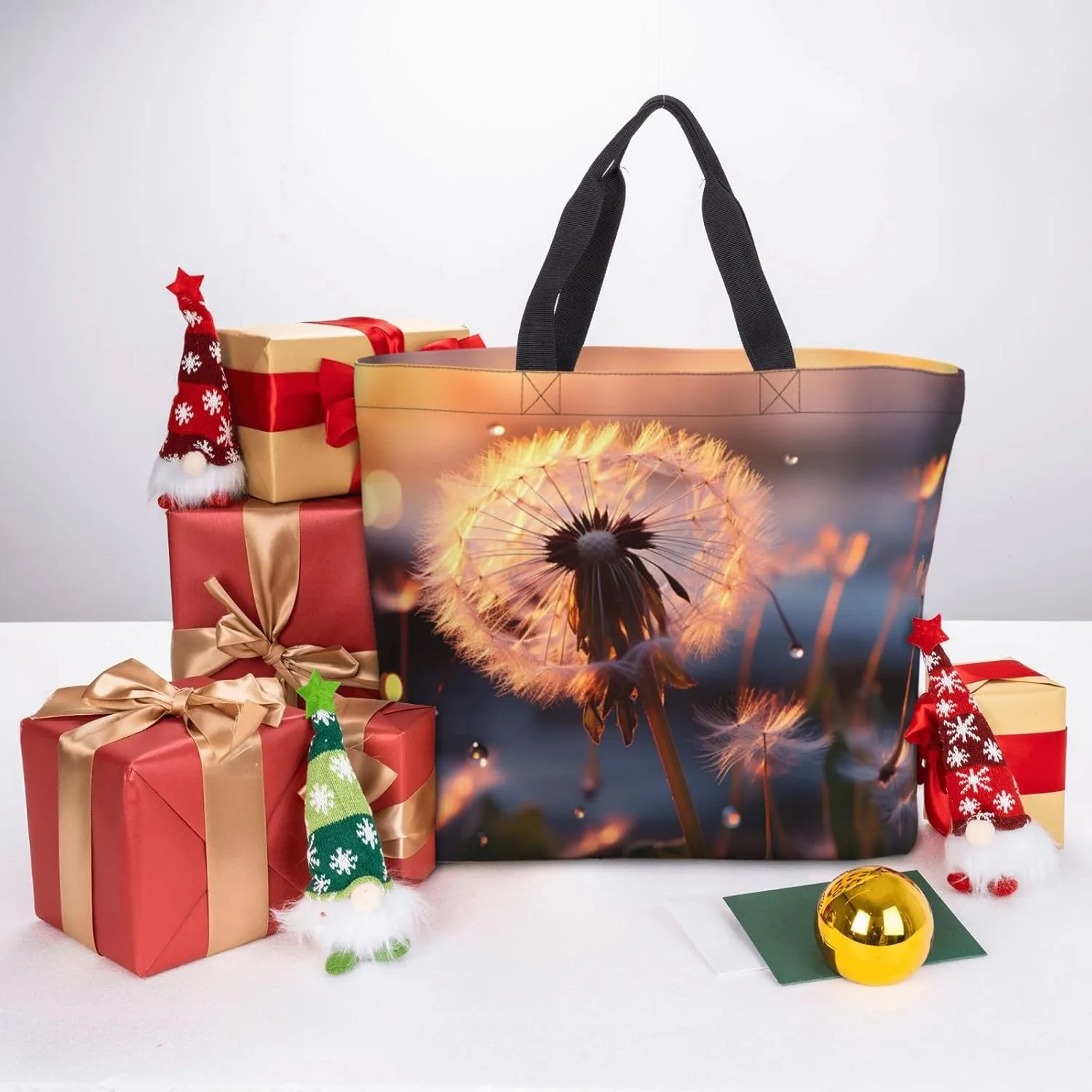 Tote Bag for Women Dark road to mountains Shoulder Bag with Zipper Handbag Large Capacity Reusable Grocery Bag