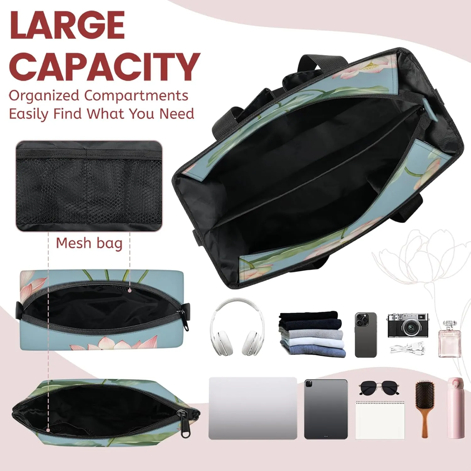 Tote Satchel Bag Set 3PCS for Women, Tote Briefcase Shoulder Handbag Purse Satchels
