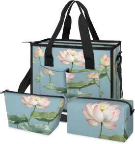 Tote Satchel Bag Set 3PCS for Women, Tote Briefcase Shoulder Handbag Purse Satchels