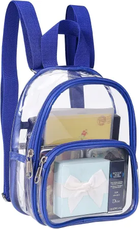 USPECLARE Clear Mini Backpack Stadium Approved for Little Boys & Girls, Transparent Backpack for Concert, Festival, Sport Events