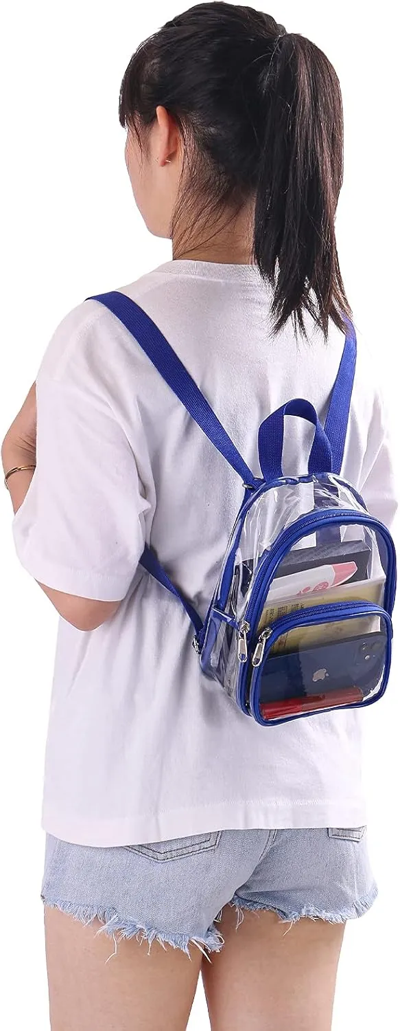 USPECLARE Clear Mini Backpack Stadium Approved for Little Boys & Girls, Transparent Backpack for Concert, Festival, Sport Events