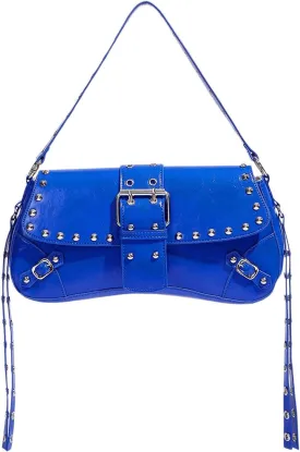 Verdusa Women's Shoulder Bag Y2K Handbag Cute Trendy Goth Studded Rivet Punk Purse
