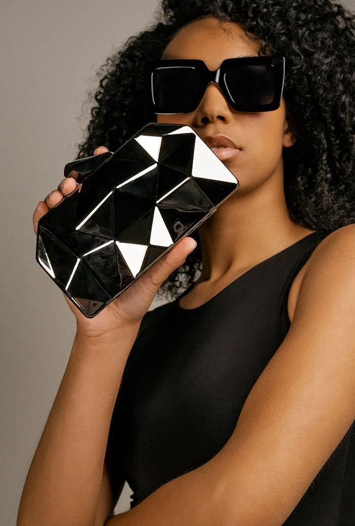 Zaha Clutch Silver